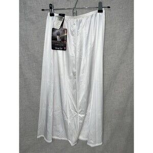 Vintage Vanity Fair Half Slip Women Small 28 White Nylon Lace Trim #11711 USA